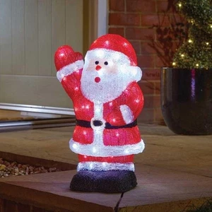 InLit Ice Santa Weihnachtsfigur 40 cm Batt-Op + Timer - Bild 1 von 3