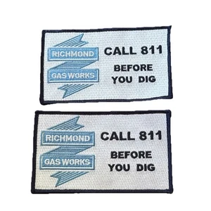 Two Richmond Gas Works Patches Hook And Loop Backed - Picture 1 of 5