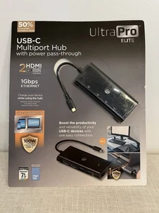 Ultra Pro Elite USB-C Multiport Hub with Power Pass-Through 54664 - Picture 1 of 6