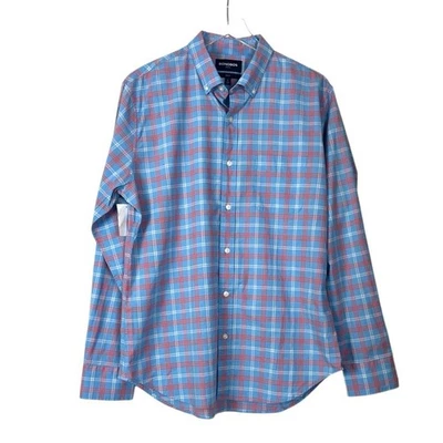 Bonobos Men’s Button Down Shirt Slim Fit Stretch Blue Pink Plaid Size Large - Image 1 of 4