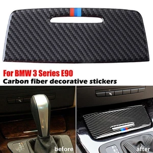 Carbon Fiber Cigarette Lighter Panel Cover Trim For BMW 3 Series E90 E92 05~12 A - Picture 1 of 6