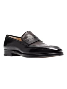 Bally Scardix 6300436 Men's Black/Multibrown Leather Loafers Size 10 MSRP $1345 - Picture 1 of 4