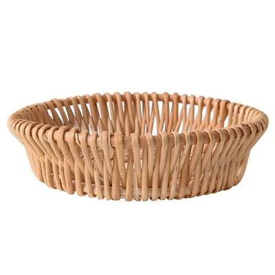 Handcrafted Storage Basket, Wicker Round Bowl, Handwoven Shelf Basket, Natura... - Image 1 of 4