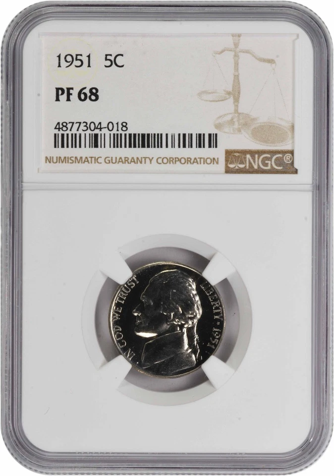 1951 Jefferson Nickel PR68 NGC - Image 1 of 2