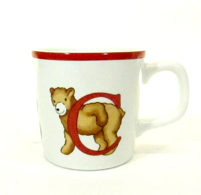 TAZA DE PORCELANA DE 5 ONZAS TIFFANY & CO. 1994 ALFABETO OSOS Foto 1 de 4