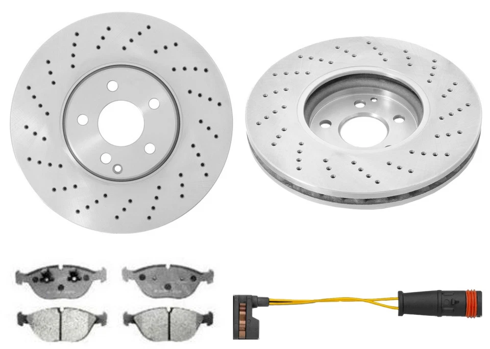 Sensor de rotores y pastillas de freno delantero 4Matic para Mercedes Benz 2003-2006 S430 S500 Foto 1 de 4