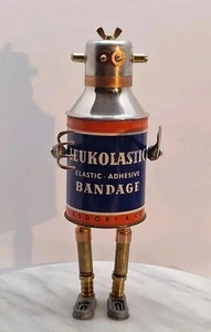 Recycled Robot Old Vintage Leukolastic Elastic Adhesive Bandage  - Bild 1 von 14