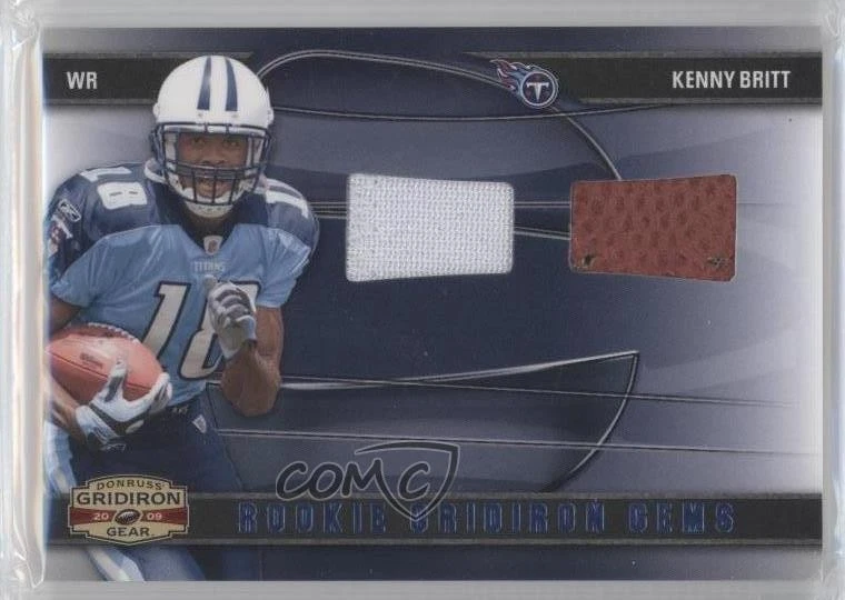 2009 Donruss Gridiron Gear Gems Combos Prime /50 Kenny Britt #209 Rookie RC - Image 1 of 2