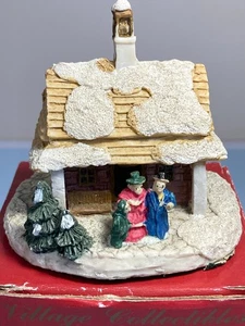 Windsor Collection Village Collectibles House Mini ~ 3"x3"x3" Weihnachtsdeko - Bild 1 von 8