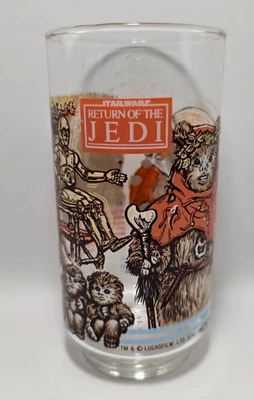 Vidro vintage 1983 Burger King Return Of The Jedi C3-PO Ewoks Glass - Imagem 1 de 4