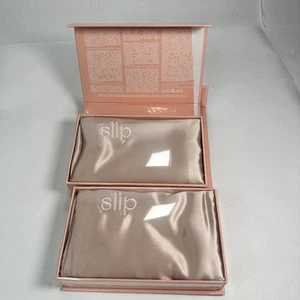 Set of 2 Slip Pure Silk Pillowcase Queen 20" x 30" PINK NIB - Picture 1 of 6