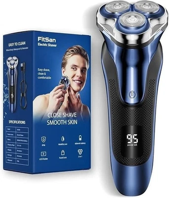 FitSan Electric Razor for Men Wet, Dry USB Rechargeable Powercut Shaver +Trimmer