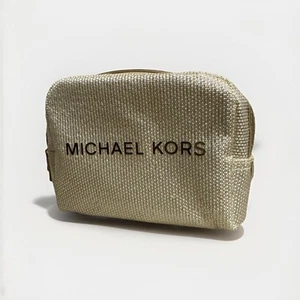 Michael Kors - Metallic Gold Cosmetic / Travel Bag with Dust Bag Case - Picture 1 of 7