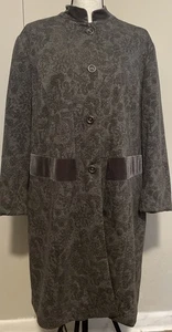 Chaqueta larga para mujer Coldwater Creek talla 20 forrada cuello de terciopelo y ribete de cintura frontal - Imagen 1 de 9