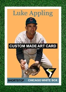 Luke Appling Chicago White Sox 1958 Stil individuelle Baseball-Kunstkarte leere Rückseite - Bild 1 von 2