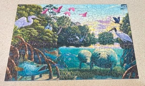 MANATEE MOMENTS (Ravensburger) -- 500 Piece Jigsaw Puzzle -- Complete - Picture 1 of 3