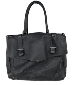 Reed Krakoff women Medium Black Leather Shoulder Bag buckle laptop messenger bag - Picture 1 of 13