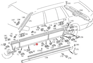 MERCEDES W124 MODANATURA PANELATURA PORTA ANTERIORE SX OEM A1246901540 7700 - Foto 1 di 13