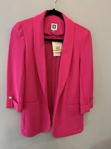 NWT Anne Klein Bright Pink Blazer Size Small - Picture 1 of 6