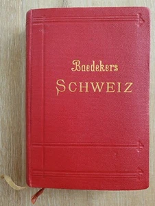 BAEDEKERS SCHWEIZ Vintage Travel Guide Handbook 1920 Karl Baedeker German - Picture 1 of 13