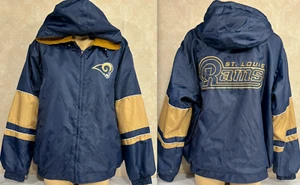 St. Louis Rams NFL Fleece Lined Large G-III Zip Reversible Jacket Los Angeles - Picture 1 of 14