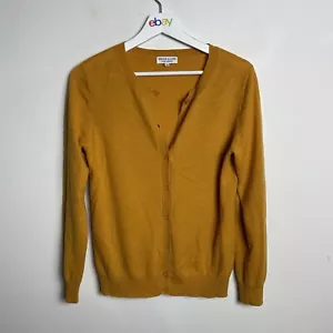 Bridge & Lord Merino Wool Cashmere Cardigan Sweater Size XS Mens Yellow Slim Fit - Picture 1 of 12