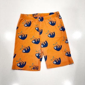 Hanna Andersson Orange Blue Sloth Print Shorts sz 10 - Picture 1 of 4
