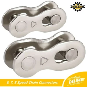 Link Lock CHAIN CONNECTOR Master Split For 6 7 8 Speed Road MTB Bikes & Cycles - Picture 1 of 5