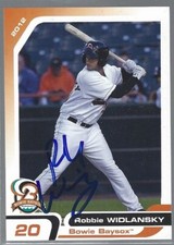 Robbie Widlansky 2012 Grandstand Bowie Baysox IP autograph signed card