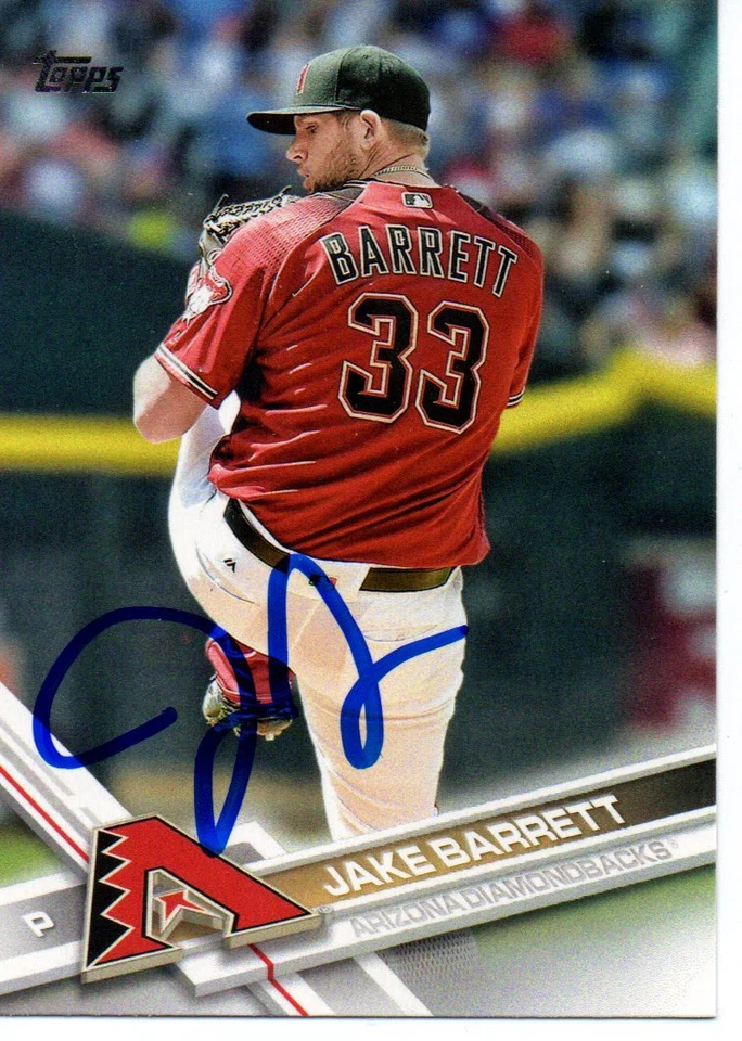 Jake Barrett Arizona Diamondbacks 2017 Topps Signed Card - Image 1 of 1