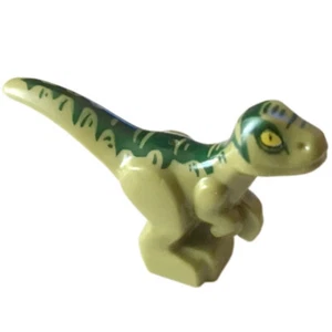 Neu LEGO Baby Raptor Dinosaurier, olivgrün & dunkelgrün (Jurassic World Charlie) - Bild 1 von 1