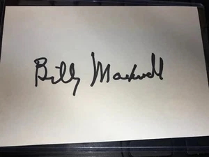 Billy Maxwell Hand Signed 5X7 Card PSA/DNA - Picture 1 of 4