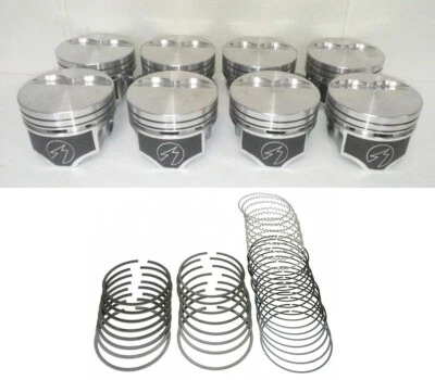 SPEED PRO Hypereutectic 2vr Flat Top Pistons/8+MOLY Rings Chrysler/Dodge 360 030 - Image 1 of 4