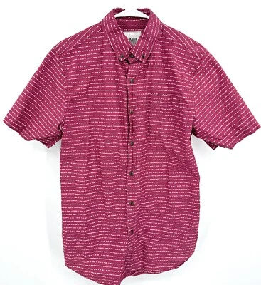 Urban Outfitters Katin Mens Button Front Shirt Sz L Red Short Sleeve - Image 1 of 4