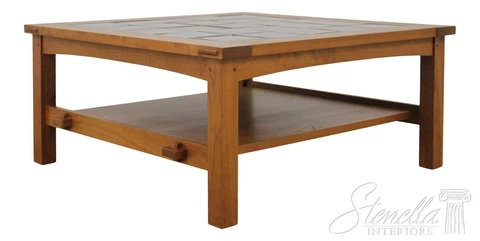 56320EC: STICKLEY Arts & Crafts Mission Cherry Tile Top Coffee Table Cover