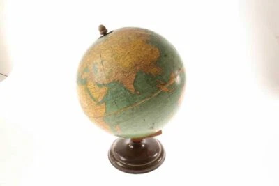 Antique  Cram Universal Terrestrial World Globe 10 1/2" Wood & Metal Base - Image 1 of 4