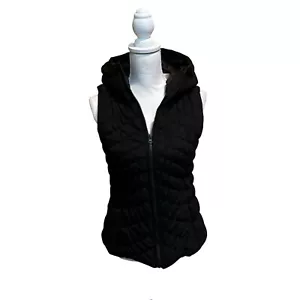 Chico’s Women’s Water Resistant Knit Hooded Vest Charcoal Size 0/XS NWT - Picture 1 of 6