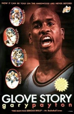Póster sellado Gary Payton Glove Story 1997 Costacos Brothers 16"x20" Sonics Foto 1 de 4
