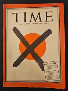 Time Magazine Pony Edition August 20, 1945 V-J Day Japan X Hitler Style - Picture 1 of 4