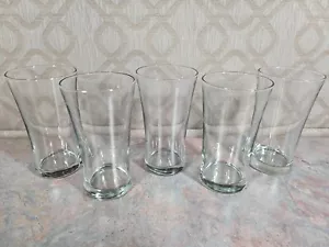 Set of Five (5) Thick Glass Tumbler Glasses / Cups - 16oz - Good Quality - Picture 1 of 8
