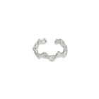 925 Sterling Silver Wavy Band Ear Cuff Single Earring A4439