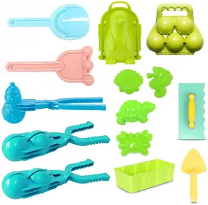 Snowball Maker Snow Toys for Kids, 14 Pieces Gift Set Sand Beach Winter Snowman - Picture 1 of 7