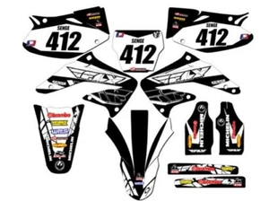2002-2004 CRF 450 R 13 FLY Black Senge Graphics Kit Compatible with Honda - Picture 1 of 10