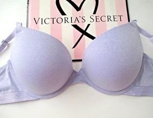 VICTORIA'S SECRET PINK Super Push-Up Bra VS Purple Cloud Shine NWT All Sizes - Picture 1 of 7