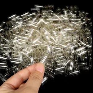 100x Standard Size Empty Capsules Gelatin Capsule Hollow Hard Gelatin Capsules, - Picture 1 of 14