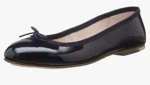 Bloch Patent Ballerina Ballet Flat Shoes BL469 LR Navy Blue - FREE UK P&P - Picture 1 of 12