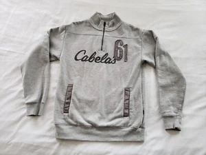 Men's Cabela's 61 Fleece Pullover Small Gray 1/4 Zipper  - Picture 1 of 10
