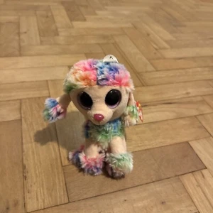 TY BEANIE BABIES BOOS RAINBOW POODLE PLUSH SOFT TOY WITH TAGS - Picture 1 of 5