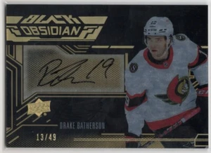 2022 2022-23 UD Black Obsidian Scripts Gold Rookie #OSDB Drake Batherson 13/49 - Picture 1 of 2