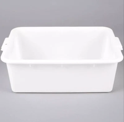 6 УПАКОВОК 20 x 15 x 7 дюймов БЕЛЫЙ пластиковый футляр для хранения блюд ресторанов автобусов продуктов питания ванн - Изображение 1 из 4